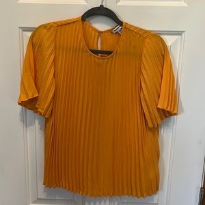 Express pleated short sleeve shirt